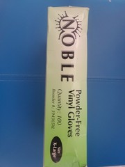 Noble Products Powder-Free Disposable Clear Vinyl Gloves – X-Large – 100/Case