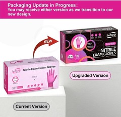 Stylish Powder-Free Nitrile Gloves – 3-Mil Fuchsia Disposable Gloves, 100 Count