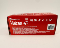 MEDICOM Vulcan Latex-Free Indigo Nitrile Gloves, Size M – 150 Count