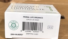 Primal Life Premium Dirty Mouth Powdered Mineral Toothpaste Sparkl Spearmint 1oz