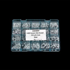 400pcs AZDENT Dental Orthodontic Ceramic Brackets Brace Roth .022 345 Hooks