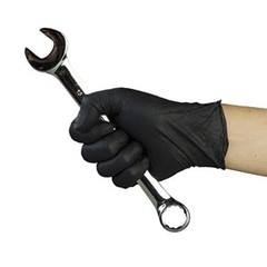 AMMEX X3 Nitrile Gloves, 3 Boxes of 100 – Black, Size M, L and XL