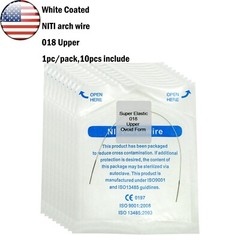 10Pcs Dental Orthodonic Niti White Arch Wire Super Elastic Upper Lower 012-020