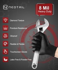 Ambidextrous 50 Count Heavy-Duty Nitrile Gloves – Latex & Powder Free Protection