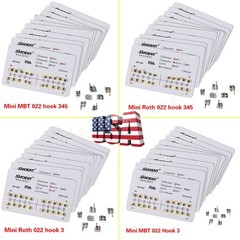 10 Packs Dental Orthodontic Brackets Braces Mini Roth MBT Slot.022 3-4-5 Hooks B