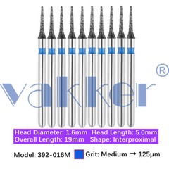 10pc Diamond Burs Shape Inter Proximal Gross Reduction Super Fine Medium Coarse