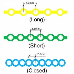 1x Dental Orthodontic Elastic Ultra Power Chain Long /Short /Closed Transparent