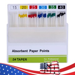 Dental Endodontic Absorbent Paper Points Taper 0.04 15-40# Root Canal Cleaning