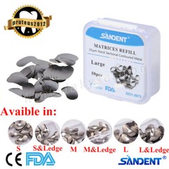 Dental Metal Matrices Matrix Band Sectional Contoured Refill Box S/M/L USA