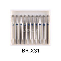 8Types AZDENT Dental Diamond Burs Stainless Steel Ball Round FG XL FG 1.6mm 25mm