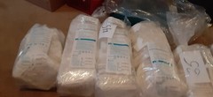 Lot of 292 Sterile White Polyisoprene Gloves Sizes (6,7.7 1/2,8) Exp 07-2025