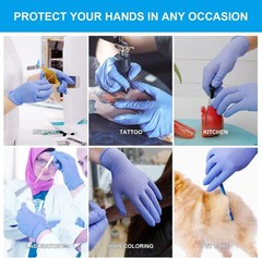 Nitrile Exam Gloves – Powder-free, 1000 PCS Medical & Home Cleaning Gloves