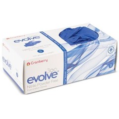 Evolve Nitrile Exam Gloves LARGE 300/Bx Powder-Free Dark Blue