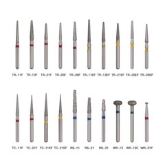 100pcs Dental Diamond Burs For High Speed Handpiece Medium Friction Grip 1.6mm