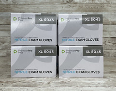 4 Boxes Premier Pro Plus 5045 X-LARGE Nitrile Exam Gloves Powder free Mfg: 02/21