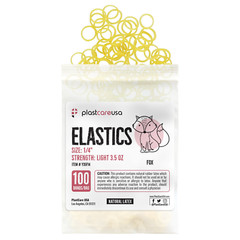 100 Light 3.5 Oz 1/4″ Fox Orthodontic Latex Elastic Rubber Bands Braces