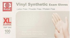 Disposable Vinyl Gloves, Latex Free Powder Free, Clear Food Safe Gloves S M L
