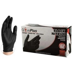 Gloveworks Nitrile Disposable Gloves, Medium, Black, Box Of 100