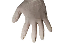100 count Stretch White Vinyl Exam Gloves 4.7mil thick – Large