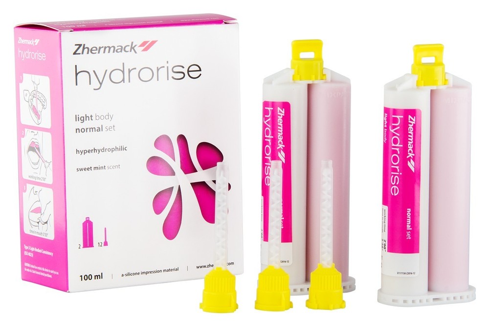 Hydrorise Light Body Normal Set 2x50ml Zhermack Dental Silicone II Free Ship