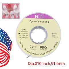 1 Roll Dental Orthodontic Niti Open Coil Spring Spool Dia.010 *030 ” inch 914mm