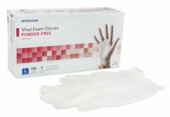 McKesson Vinyl Exam Powder Free Gloves Large (Pack of 100) (14-118)