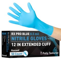 Raxwell Nitrile Gloves – Chemical Resistant Dishwashing Gloves – Textured Gri…
