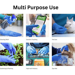 Advance Blue Nitrile Exam Gloves Latex Free Bulk 1000ct 4 Mil Powder Free Glove
