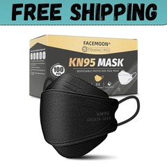 KN95 Face Mask Disposable Adults – 100 Pack 5 Layer Protection Adjustable KN95