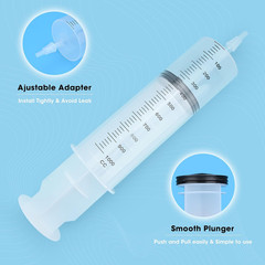 1000Ml Syringe for Liquid, Large Plastic Syringe with Tip Adapter, Individual…