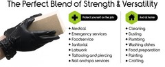Inspire Black 4.5 Nitrile Disposable Gloves – Black – Box Of 100 – XL