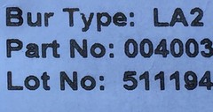 RA #2 round carbide bur for slow Speed latch type Single Pack. #2 RA/LAx30 🇨🇦