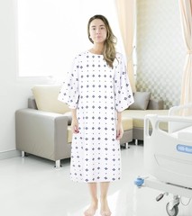6 Pack Unisex Hospital Gowns, Patient Gowns for Women and Men with Back Tie, …