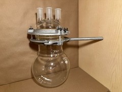 Pyrex Kontes 3000ml 2 Piece 3 Neck Flask & Handle