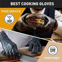Comfortable 5 Mil Disposable Gloves in Black/Pink – Ideal for Cooking & Cleaning