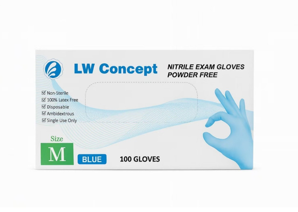Disposable Nitrile Gloves 100 Pack Powder Latex Free Medical Cleaning Tattoo