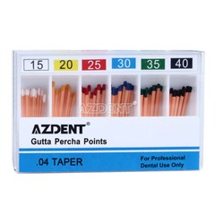 AZDENT Dental Endo Gutta Percha Points Root Canal Obturation GP0.04/.06 F1 F2 F3
