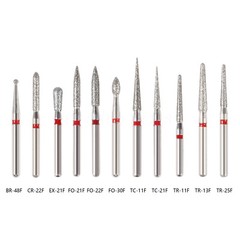5-100pcs Fresas Dental Diamante para Preparación de Coronas y Puentes Dientes