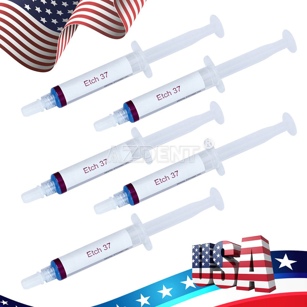 5pcs DENTEX Gel grabador dental 37% ácido Gel de sílice grabador & resina