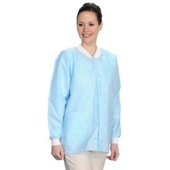 Brand Model Extra-Safe Jacket – Sky Blue Medium 10/Pk. Hip-Length, Light-Weight