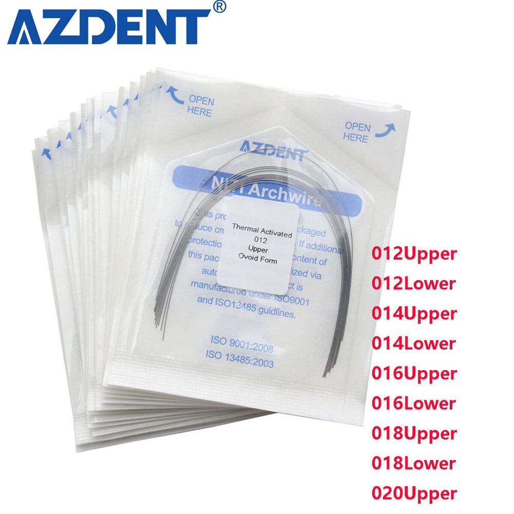 Dental Ortho Niti Round Arch Wires Heat Thermal Activated AZDENT 10pc/pack