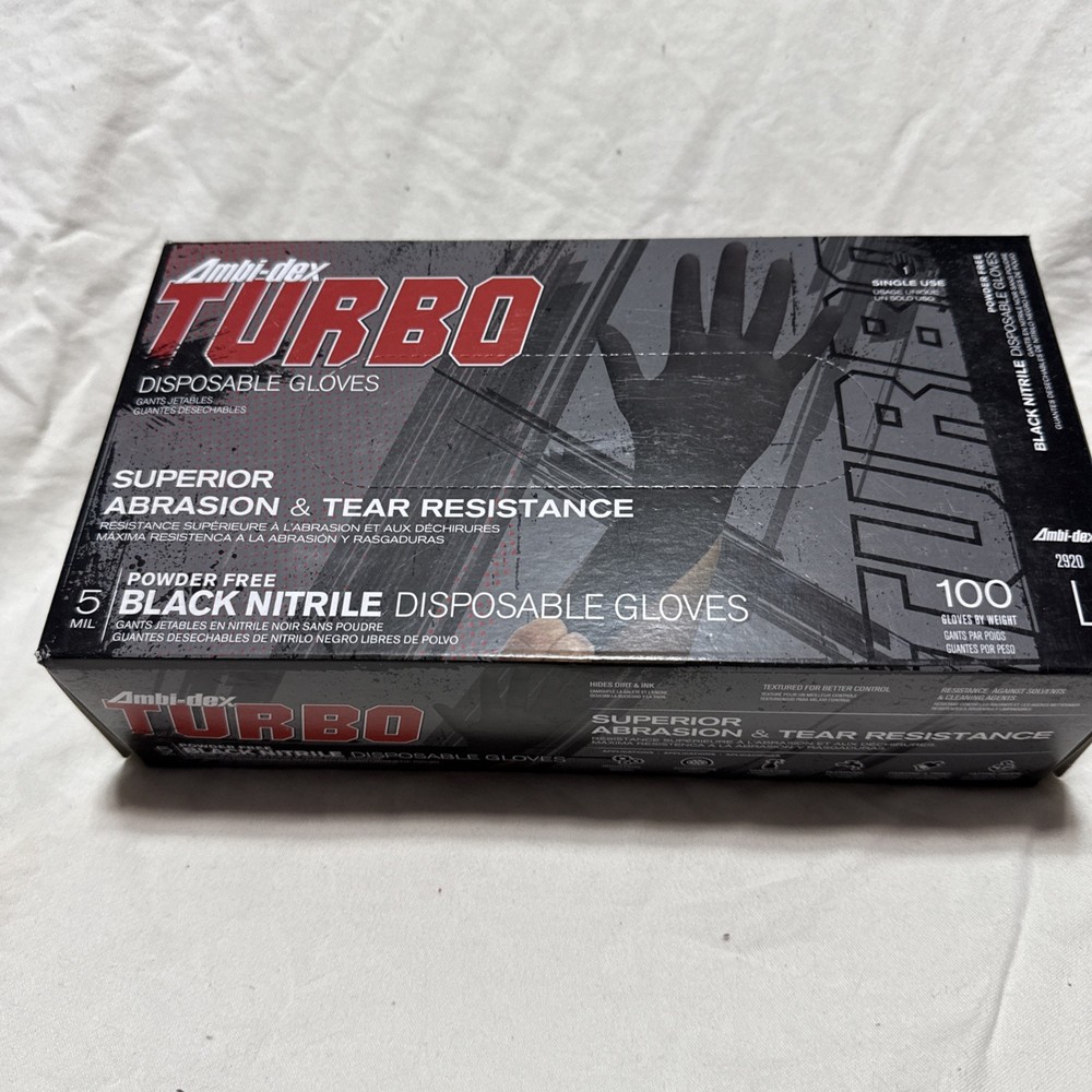 Black Ambidextrous Nitrile 5 Mil Gloves (1 Box Of 100 Gloves)