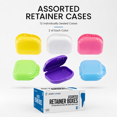 Sealed Assorted Dental Retainer Boxes Denture Case, Mouthguard Containers
