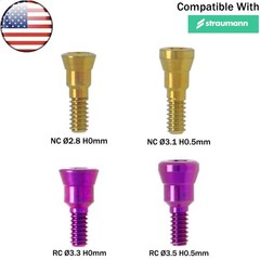 US Dental Healing Abutment NC/RC Closure Caps Compatible Straumann ITI BL/BLT