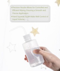 Tattoo Wash Bottle Squeeze 3Pcs 250ml Squirt Bottle Succulent 3*250ml White