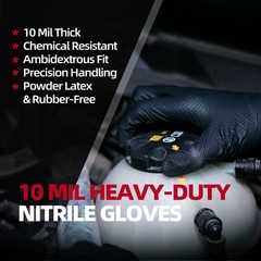 Jointown Upgraded 10 Mil Heavy Duty Nitrile Gloves Mechanic Gloves Nitrile