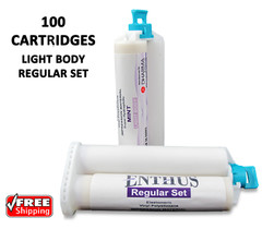 Enthus LIGHT BODY VPS Impression Material REGULAR Set 100 X 50ML Cartridges PVS