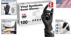 4 Mil Latex-Free Vinyl Gloves – Disposable Ambidextrous for Medical & Cooking