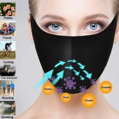 Adult 3D Respirator Black Fashion Face Mask Cover Washable Reusable Unisex