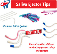 300 (3 Bags) White Dental Saliva Ejectors Ejector Suction Tips, Top Deal!